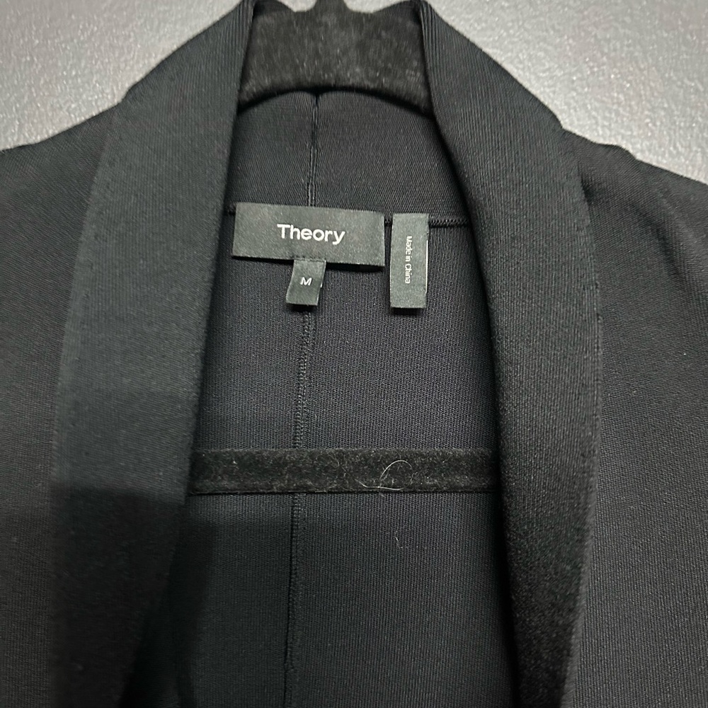 Theory Etiennette Stretch Knit Blazer Black M - Picture 6 of 9